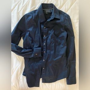 Banana republic navy woman’s button down - non iron, tailored fit